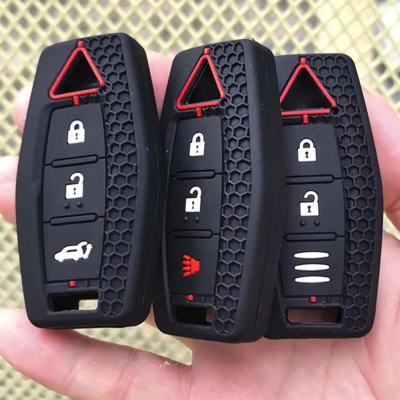 Silicone Car Remote Key Cover Auto Shell Fob Holder for Mitsubishi Outlander 2022 2023 2024 Case Keyless Protector Accessories