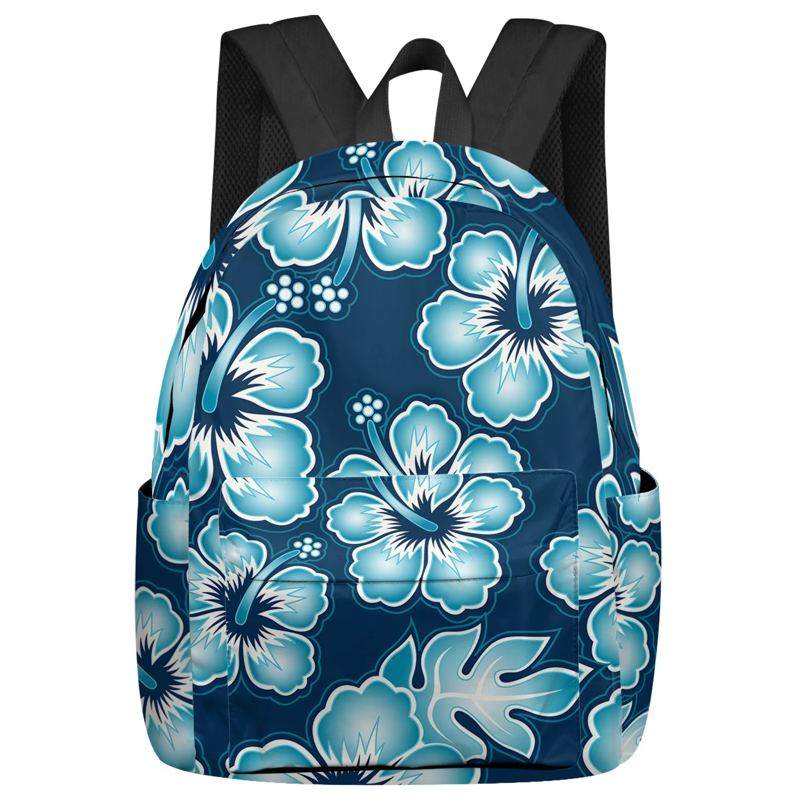 Tropical Plant Hibiscus Flower Backpack Teenagers Student School Bags Laptop Bag Women's Casual Travel Backpack