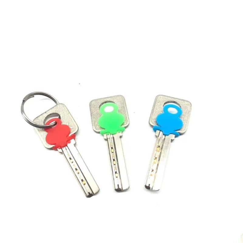 Pack of 12 Elastic Key Toppers with Vibrant Colors Simple Key Recognition Labels Convenient Key Identifiers for Women