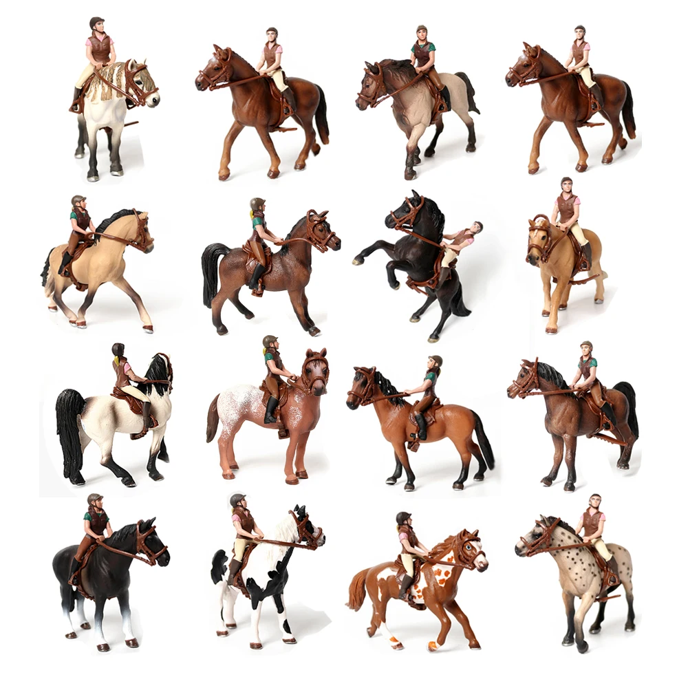 Animais de fazenda cavalo playset equestre piloto sela bridle figura ação brinquedo cavalos presente natal crianças presentes equitação brinquedos jogo