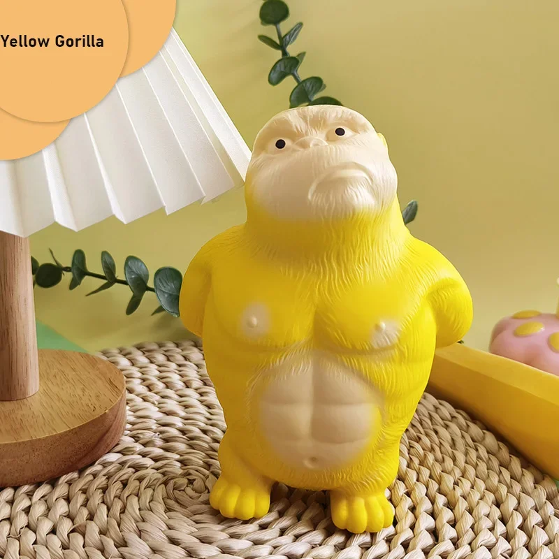 

Cartoon Yellow Gorilla Squeeze Toys Press and Slow Rebound Squishy Toy Funny Gorilla Stress Relief Toys Home Office Decor