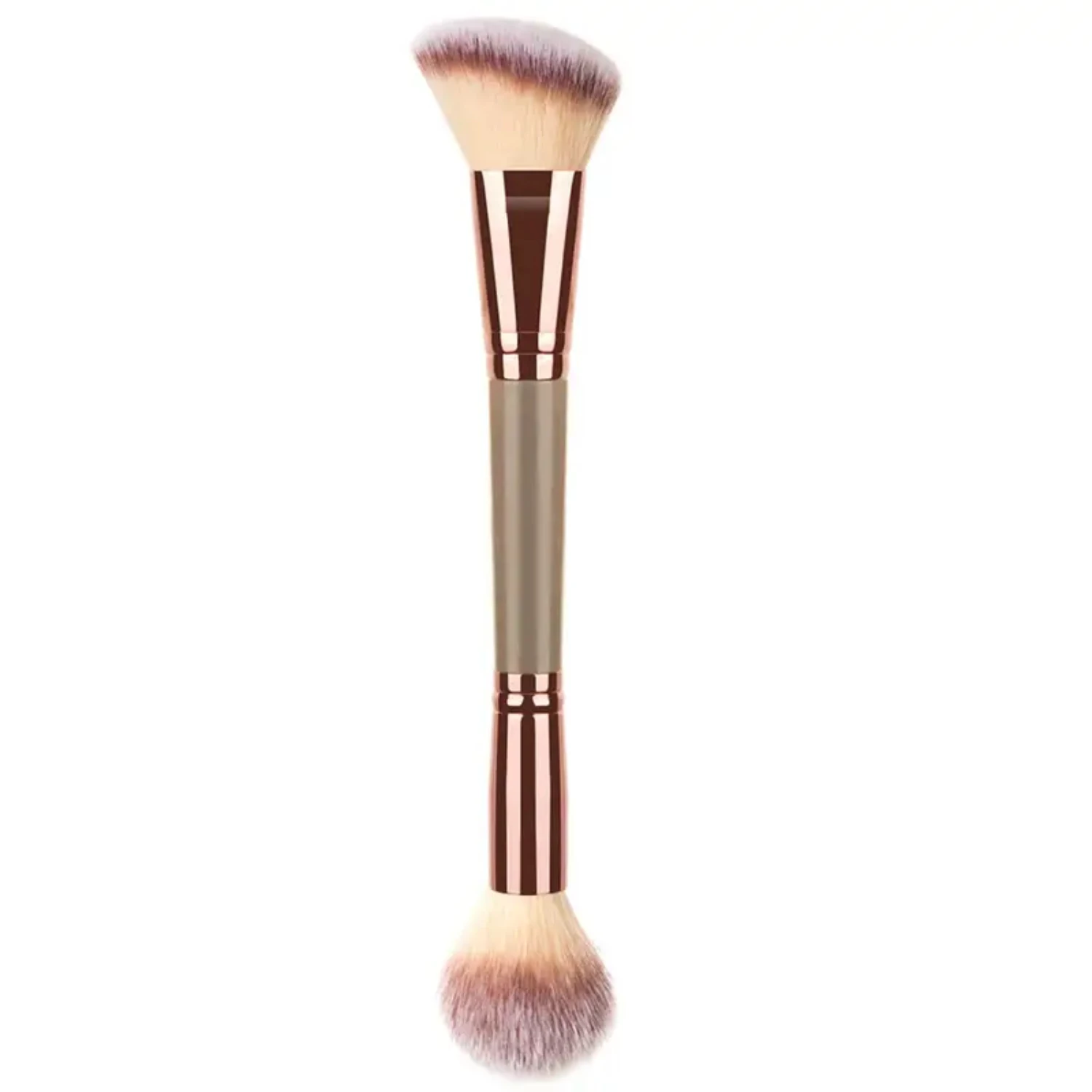 

Dual-ended Foundation Makeup Brush for Flawless Liquid and Powder Application - Premium Double-sided Makeup Brushes for Smooth C