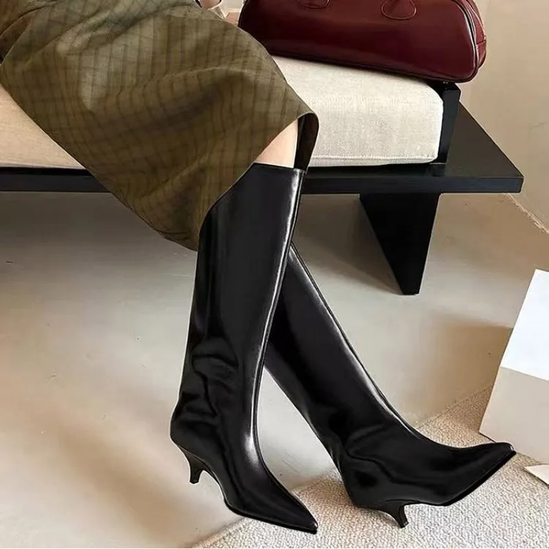 Wide-Calf Pointed-Toe Tall Boots 2
