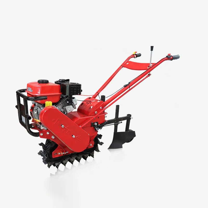 Small plows, cultivators, gasoline and diesel engines, miniature self-propelled tillers, rotary tillers