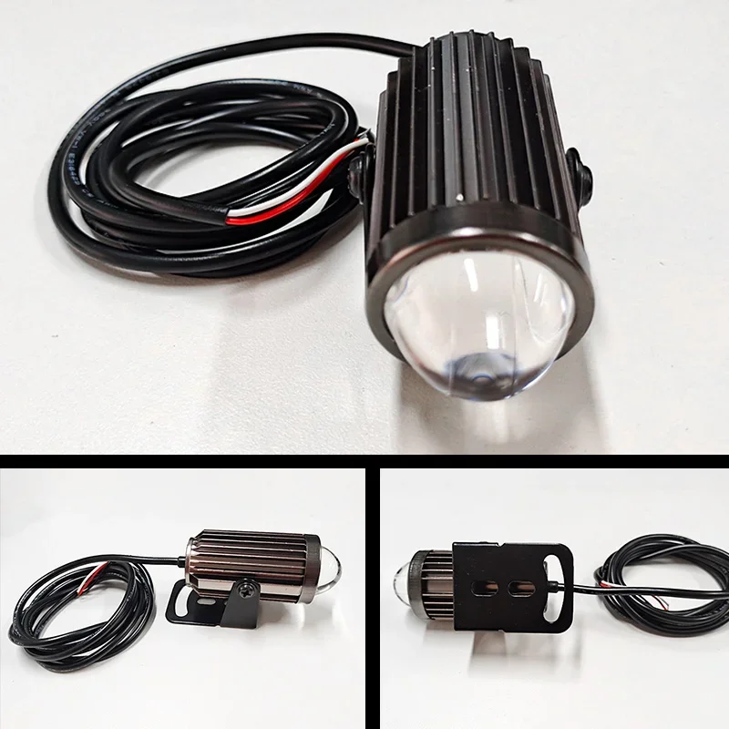 Motorcycle Led Mini Spotlight Led Headlight Laser Light Hi/Lo Beam 2 colors Drving Projector Lens LED Motor Auxiliary Work Lamp