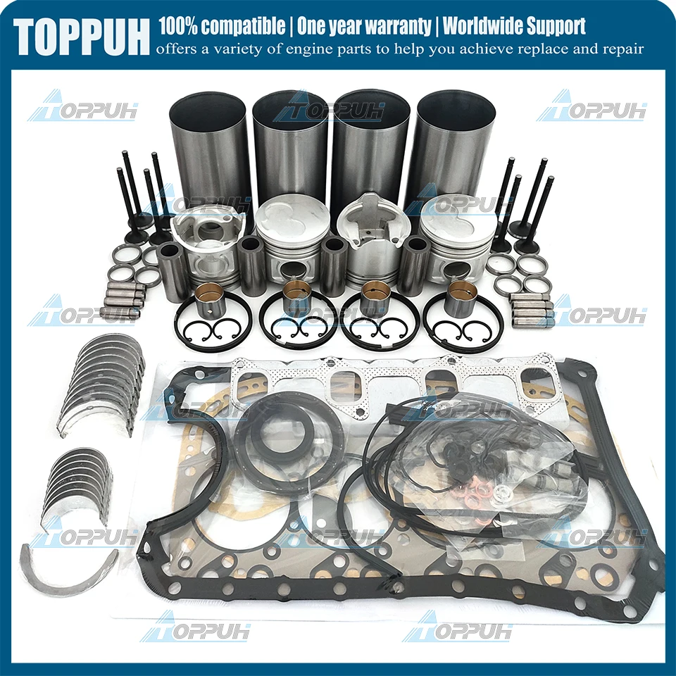 

4JG2 Overhaul Rebuild Kit Fits for Isuzu 4JG2 4JG2T STD Engine With Piston Kit Ring Valve Bearing