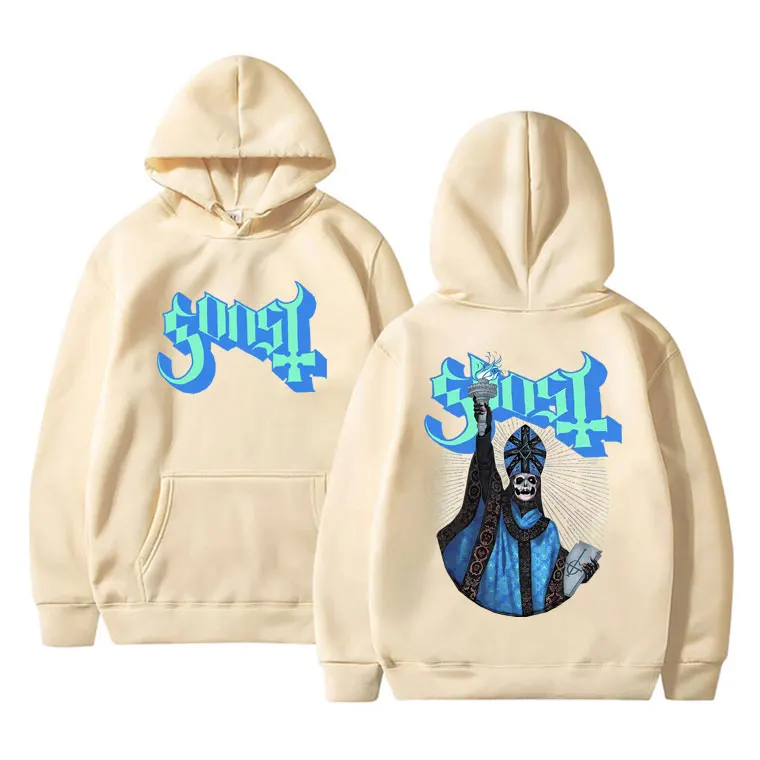 Rock Band Ghost Graphic Hoodie Men Women's Vintage Gothic Rock Sweatshirt Male Oversized Hoodies Men's Metal Music Streetwear