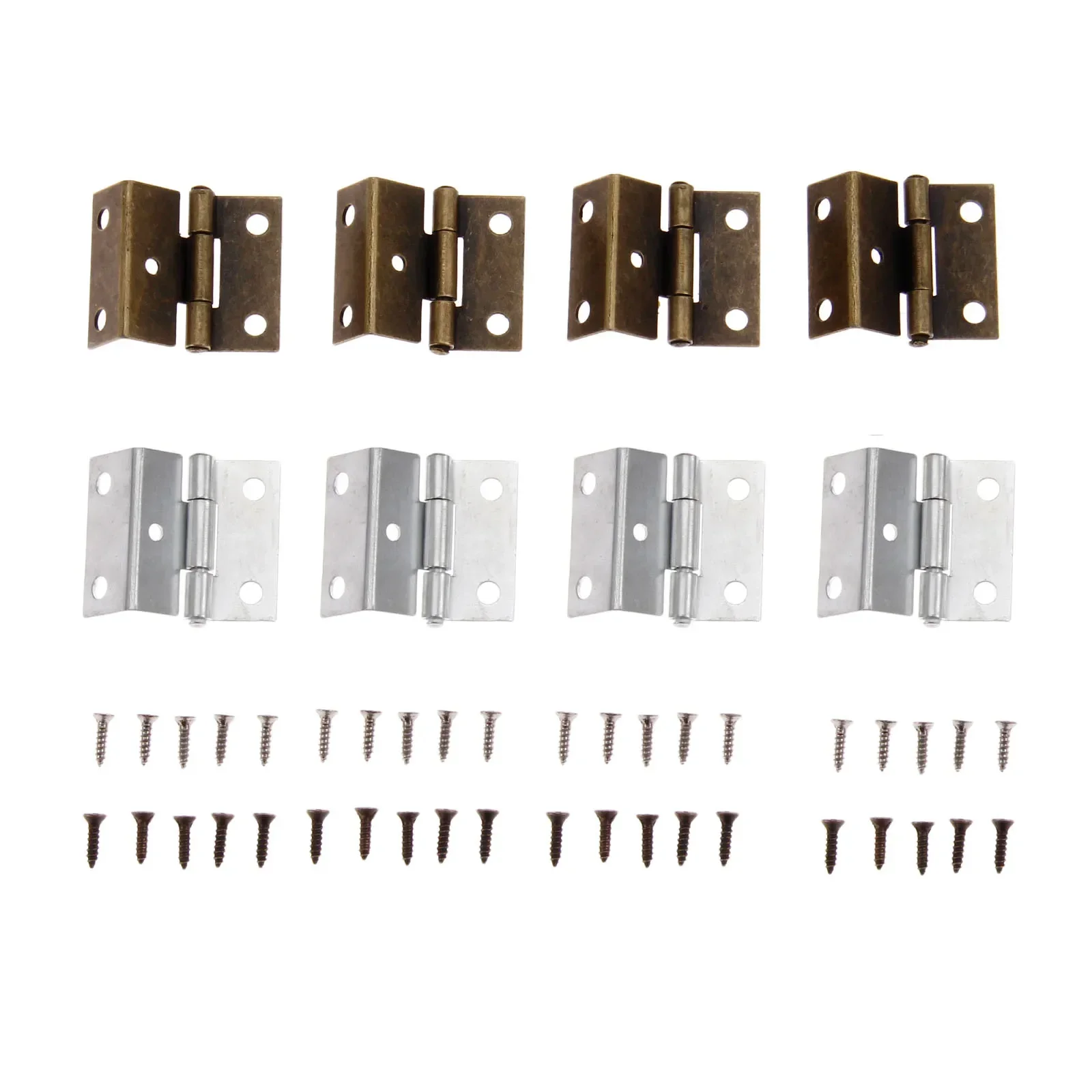 4 Pcs 25*15*12mm Cabinet Door Luggage Furniture Decoration Hinge Jewelry Wood Boxes Vintage Chinese Zinc Alloy Hinge with Screws