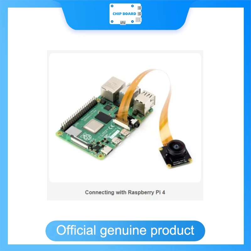 Waveshare IMX378-190 12.3MP Fisheye Camera Type B, 190° Wide Angle Lens, Rolling Shutter, Raspberry Pi Compatible Module
