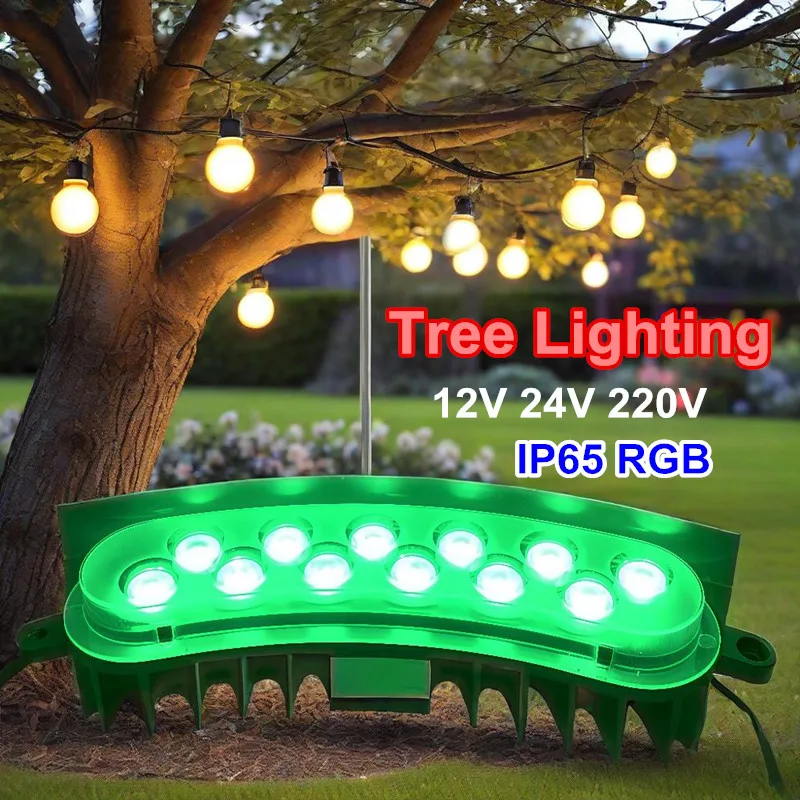 

12W 1PCS RGB LED Garden Tree Lights IP65 Waterproof Landscape Tree Lighting Christmas Holiday Decoration Ambiance Night Lights