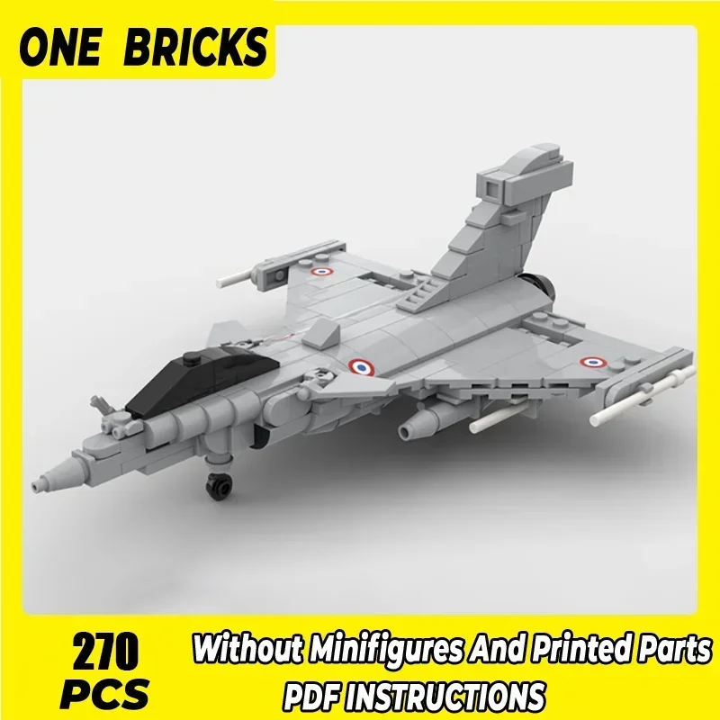 Moc Mattoni da costruzione Modello militare Scala 1: 72 Rafale C Fighter Tecnologia Blocchi modulari Regali Giocattoli di Natale Set fai da te Assemblaggio