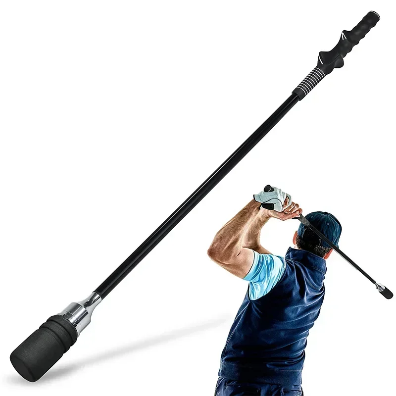 

Golf Swing Trainer Black Indoor and Outdoor Practice Stick Hand Grip