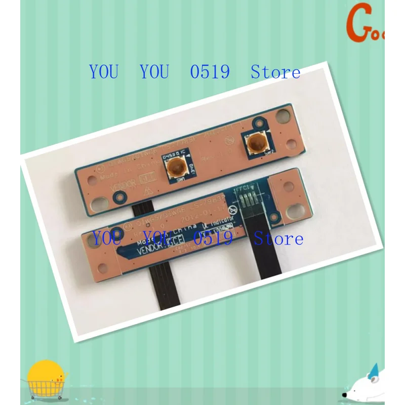 Nova placa de botão de alimentação para laptop com cabo para Lenovo G480 G485 N580 N585 G585 G580 P585 LS-7983P 12cm/19cm