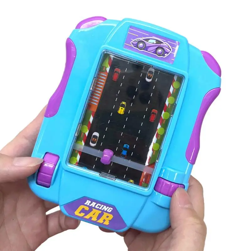 Retro Handheld Game Console Children's Video Game Machine Smooth Corners Interactive Racing Toy For Birthday Party New Year