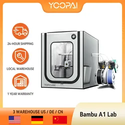 Yoopai 3D Printer Enclosure For Bambu Lab A1 3D printer House Cover with LED light Fireproof Waterproof size 55 x 60 x 67cm