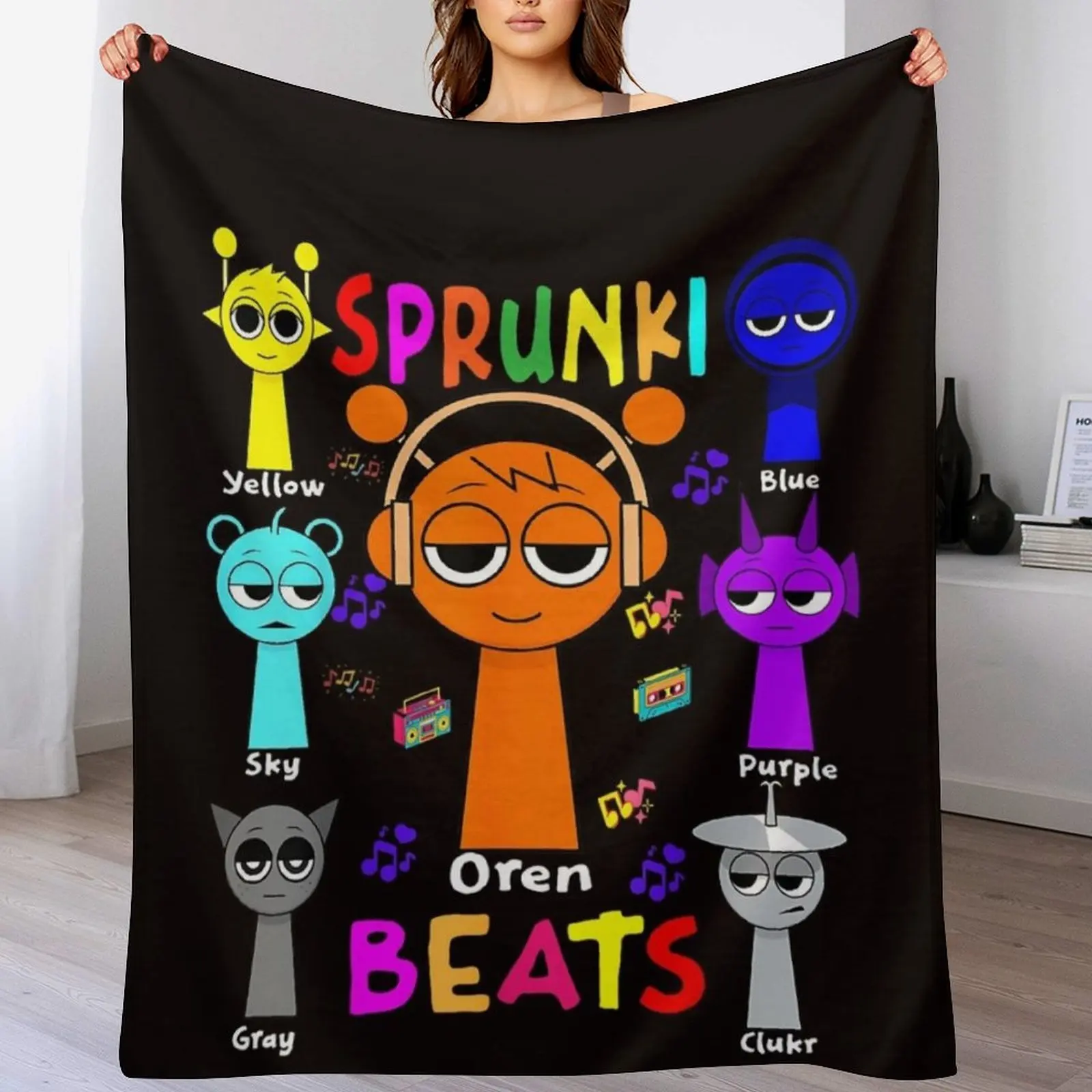 

Copy of Children's sprunk children's gaming sprunki, kids gaming, Christmas Present, Birthday Present, Throw Blanket