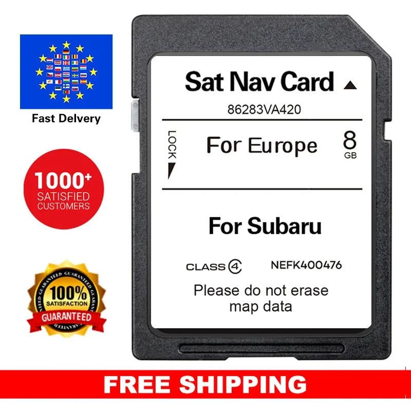 

2023 for Subaru BRZ Forester Impreza Car Navigation SD Card 86283VA420 System Sat Nav Update Map EU Turkey RU GPS Free Shipping