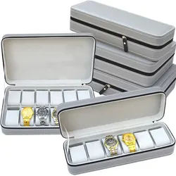 6/10/12 Girds New Watch Suitcase Organizer Portable Zipper Watch Case Bracelets Men's and Women's Multifunctional Display Box