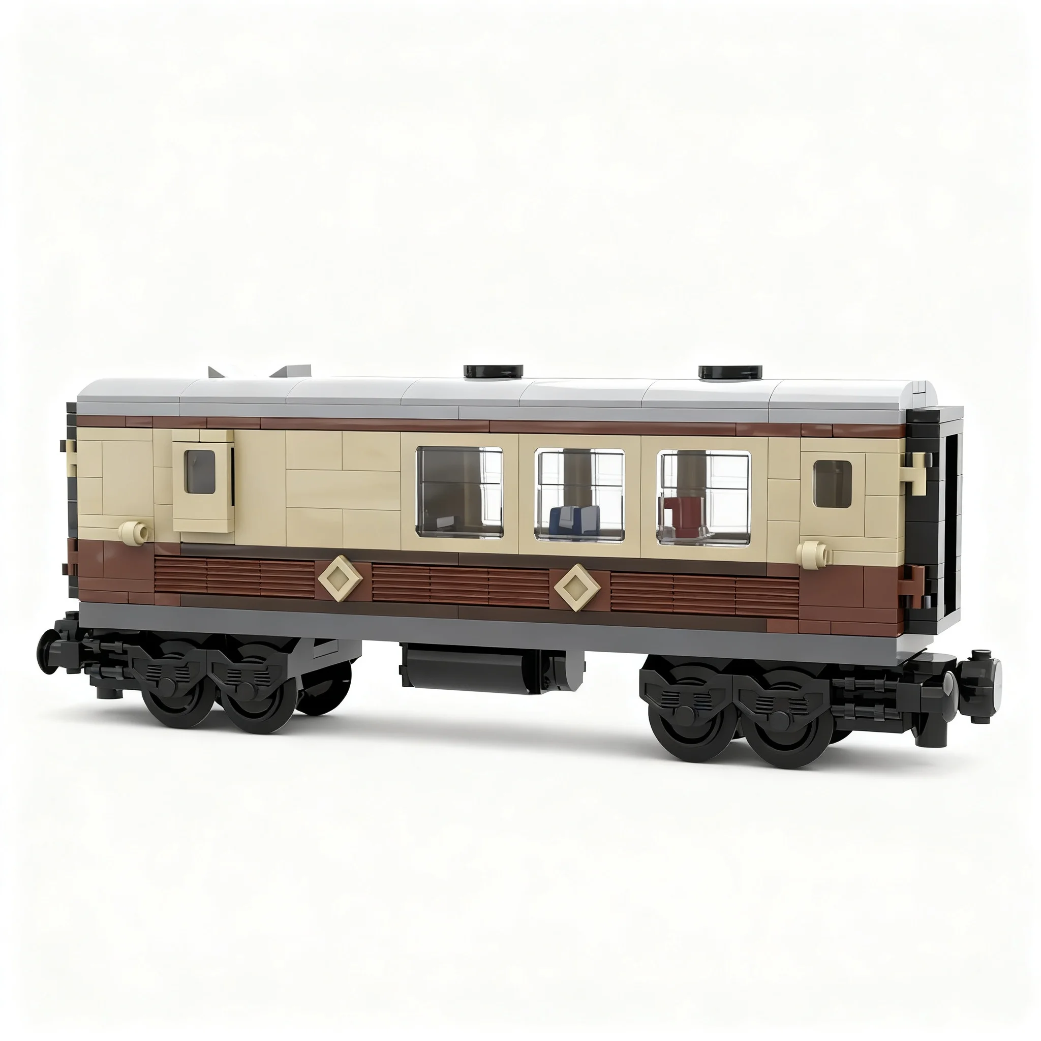 307pcs MOC Train Emerald Night Brake Coach Model Building Blocks Christmas Gifts Toy Creative Education 3D Idea Birthday Display