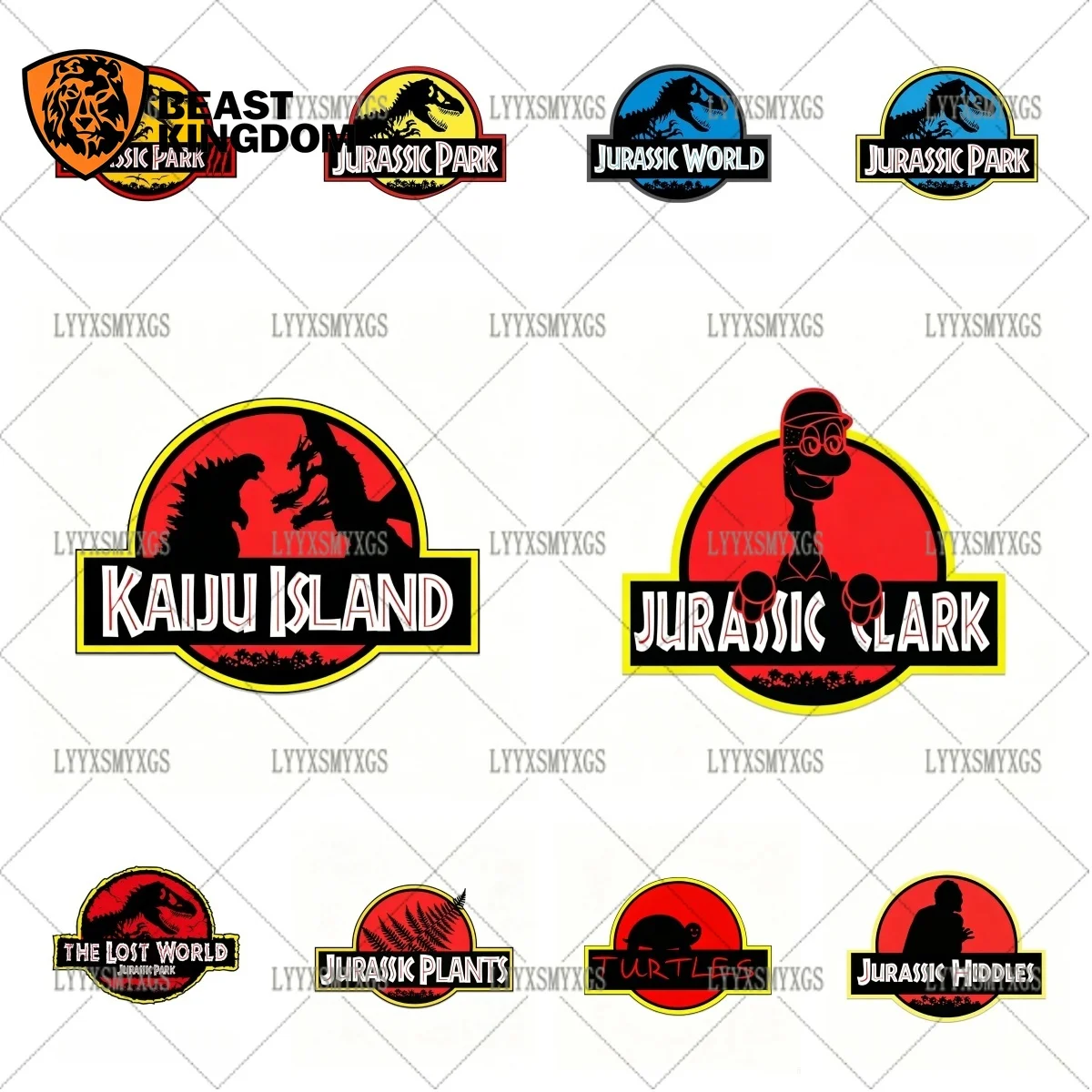 Self-Adhesive Custom Jurassic Park Logo Car Stickers Waterproof Sunscreen Vinyl Decal PVC Wholesale Car Decoration