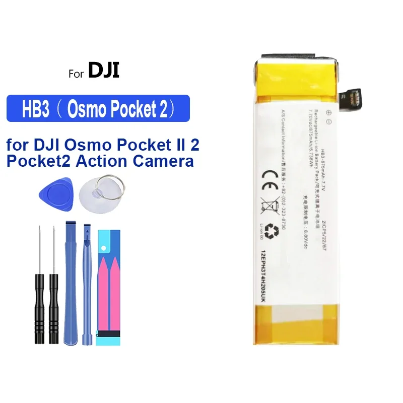 875mAh Battery For DJI osmo pocket II 2 Action Camera Bateria