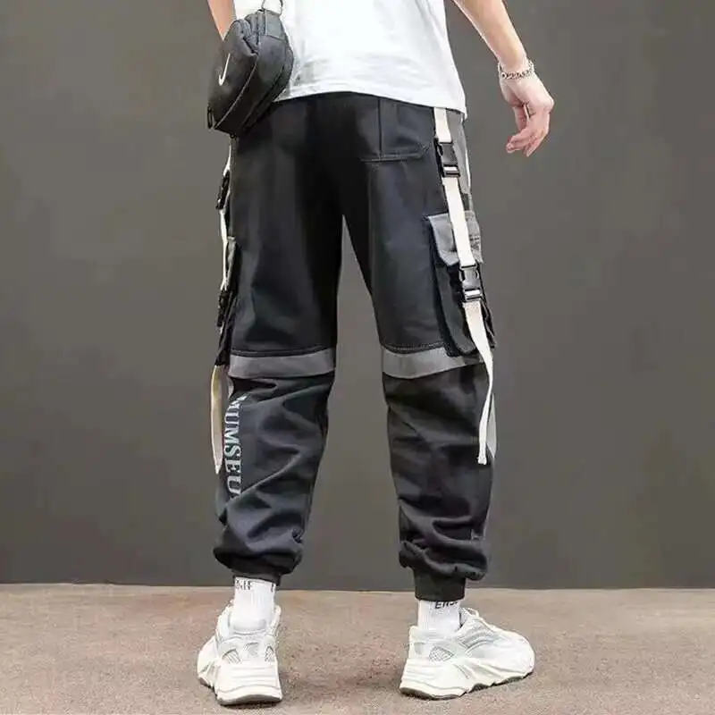 Hksh-メンズタクティカルカーゴパンツ、ルーズレギンス、シックなポケット、男性のファッション、タイドダークウェアオーバーオール、ハイストリート、多用途のカジュアルパンツ、新しい、hk0207