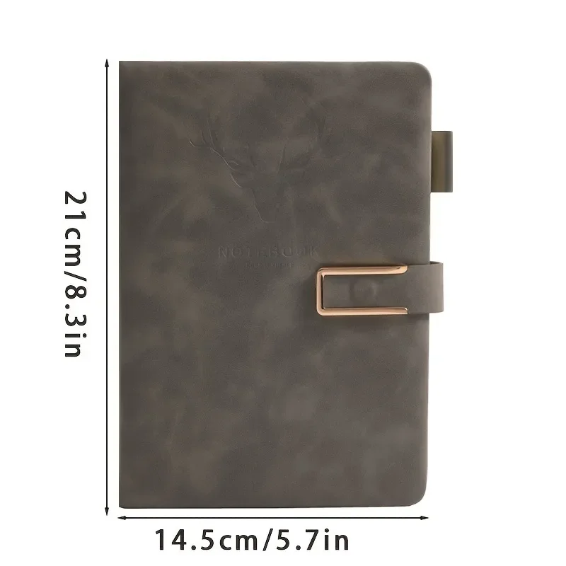 Vintage A5 Faux Leather Notebook 360 Pages Journal Notebook for Students School Business Meetings College Travel 5.71\