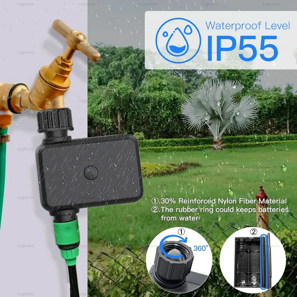Tuya Smart Zigbee Water Timer Garden Irrigation 1 2-outlet Home Automatic Sprinkle Watering Value Controller For Alexa Google