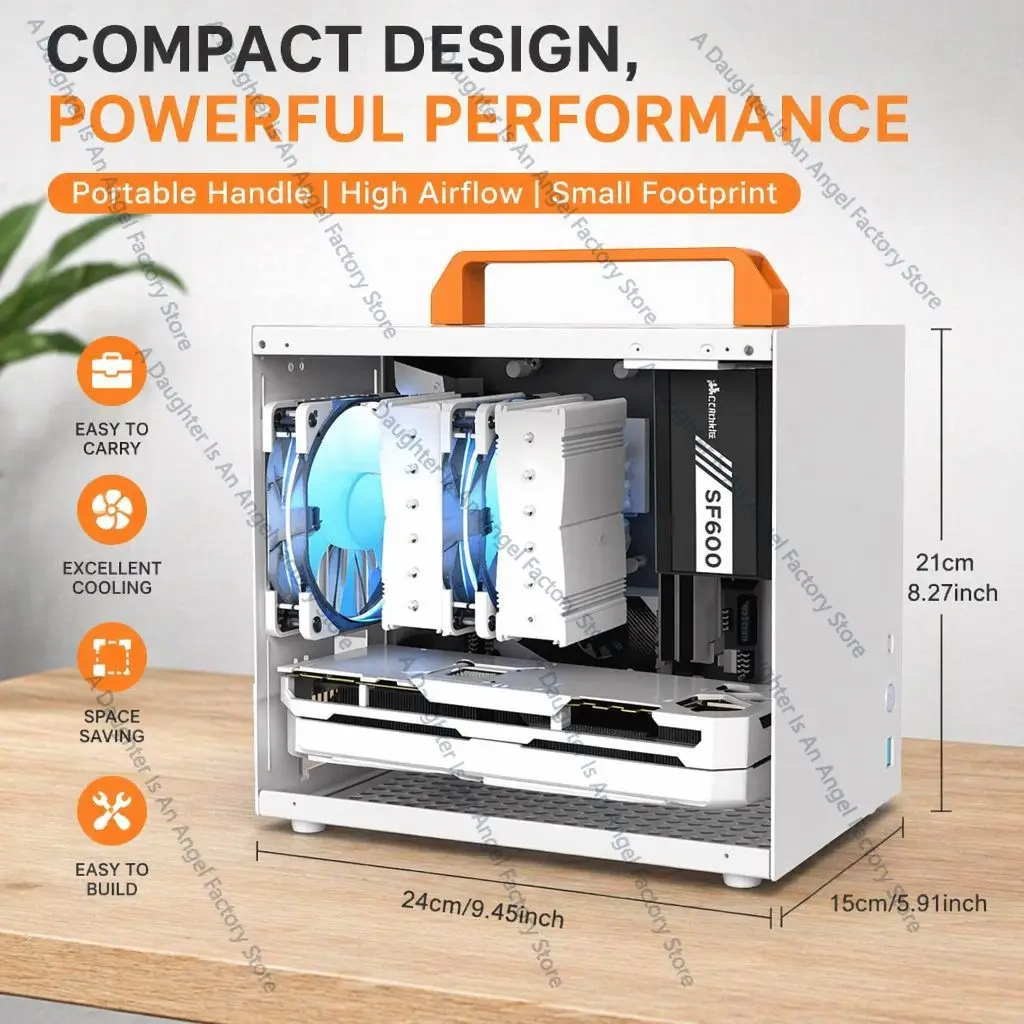 K66 Youth Edition ITX Small Case, Portable Desktop Esports Computer Host Case