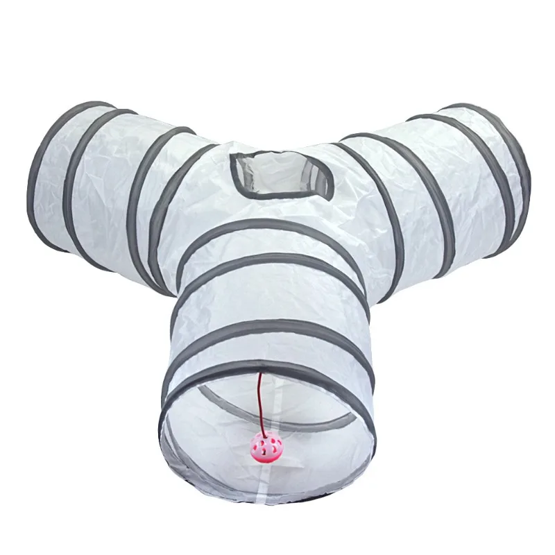 White Cat Passage Cat Tunnel Runway Cat Drilling Through The Ground Chinchilla Passage Pet Cat Toy Supplies Promote Relationship