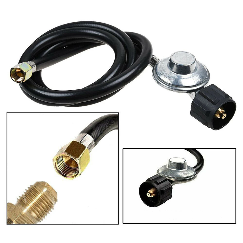 5ft Hose Propane Regulator Propane  Extension Hose Regulator Gas BBQ Grill Heater LP Line Fire Pit Low BBQ Propane Regulator