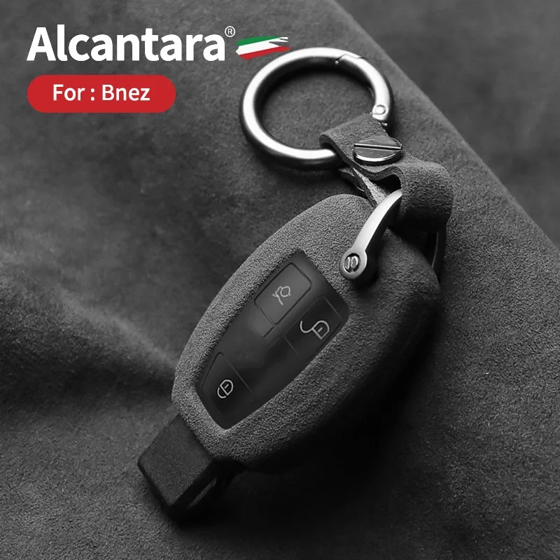 Alcantara Suede Car Key Bag Case Cover Shell For Mercedes Benz C E A R B Class GLA GLC GLK CLA  W204 AMG  W463 W176 W212 Access