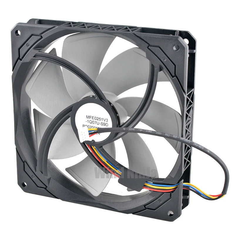 MFE0251V3-1Q07U-S9D 14 سم × 140 مم × 25 مم DC12V 4-Pin Zero RPM مروحة تبريد لإمدادات الطاقة HXi Series HX1500i - تشغيل هادئ