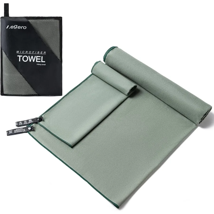 

Camping Towel2 Pack Microfiber Travel Sports Towel Quick Dry Super Absorbent Ultra Compact Ultra Soft Lightweight.Suitable for