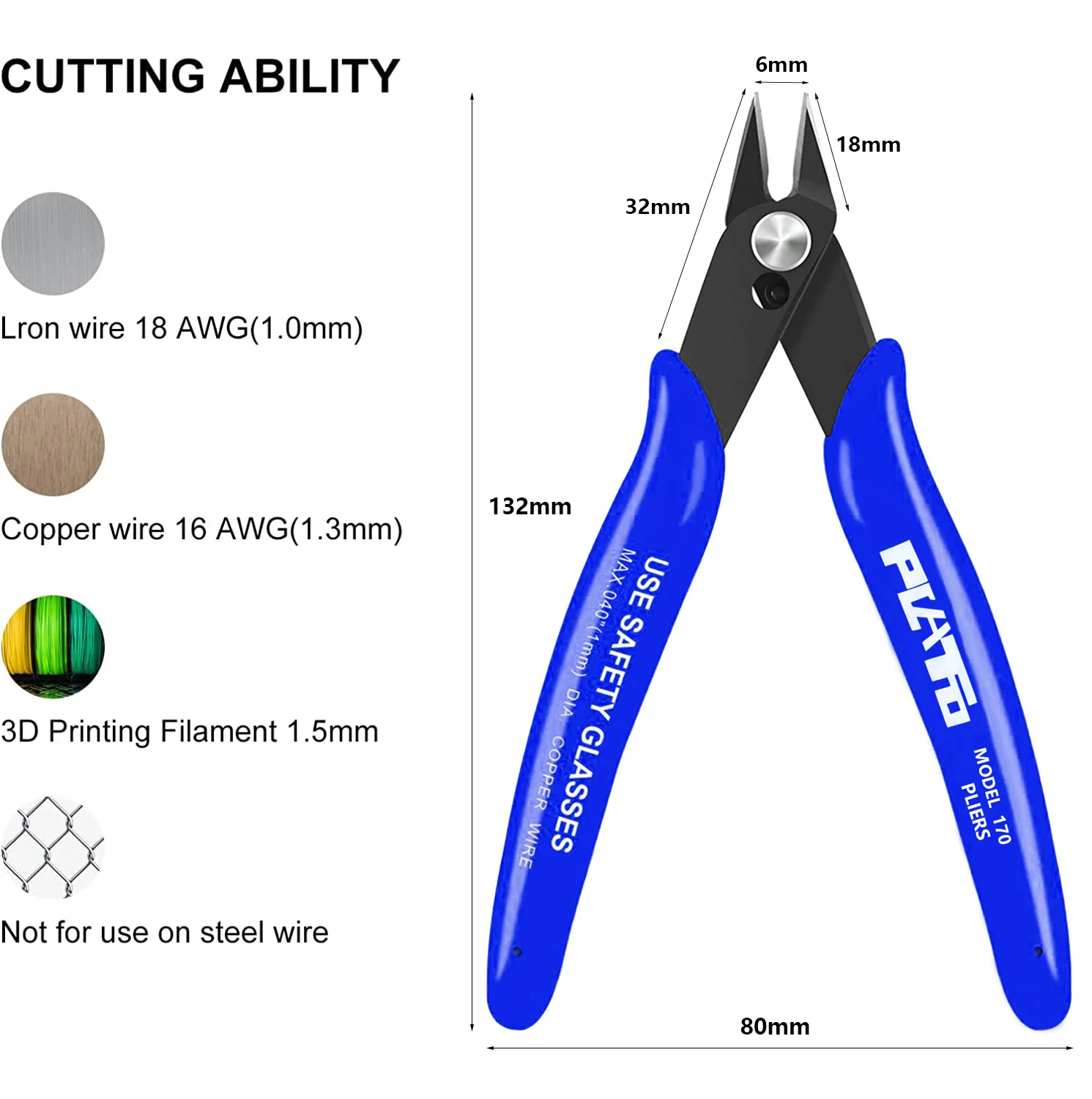 DIY Electronic Diagonal Pliers 5/10pc Side Cutting Nippers Wire Cutter Universal Pliers Cutting Hand Tool Side Snip Flush Nipper