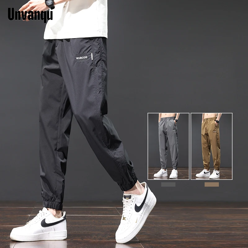 Unvanqu-Salopette de mode américaine pour hommes, été, mince, glace, hip hop, fjStreet, américains, décontracté, sarouel polyvalent