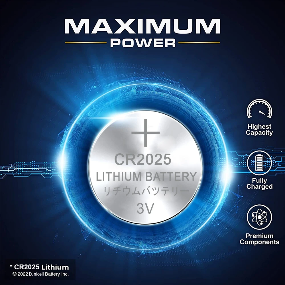 10PCS 160mAh CR2025 pilas de botón 2025 DL2025 BR2025 LM2025 3V batería de litio para reloj de control remoto calculadora