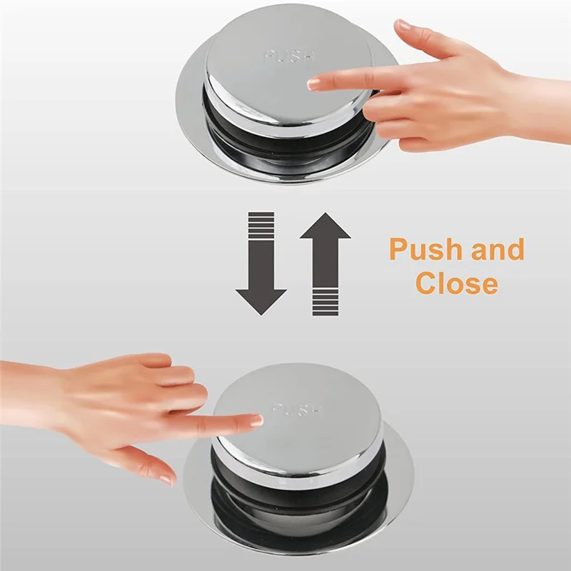 MAKE-Conjunto de kit de conversão de drenagem de banheira com ponta cromada, kit de acabamento de drenagem de banheira com placa frontal de transbordamento de dois furos