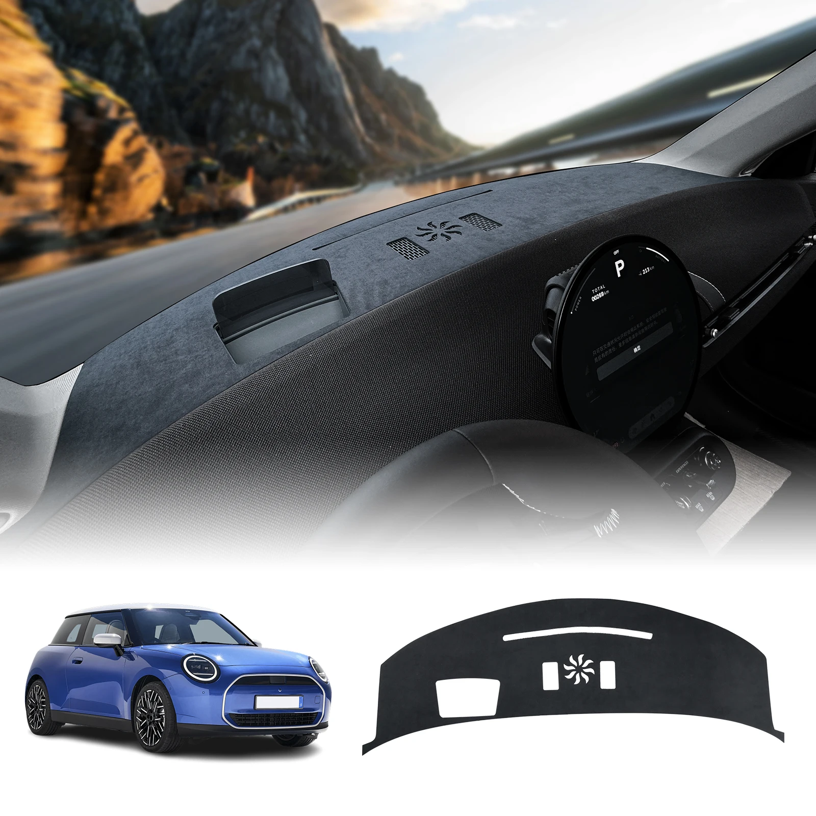 

Custom Fit Car Dashboard Cover Pad For 2024-2025 MINI J01 Sunshade Protector Anti-UV Dash Mats Non-slip Pads Interior Access.