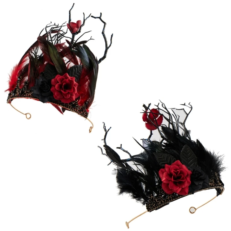 Elegant Flower Headband Headwear Practical Hair Accessory Unique Hairpieces for Men and Women at Party Celebrations