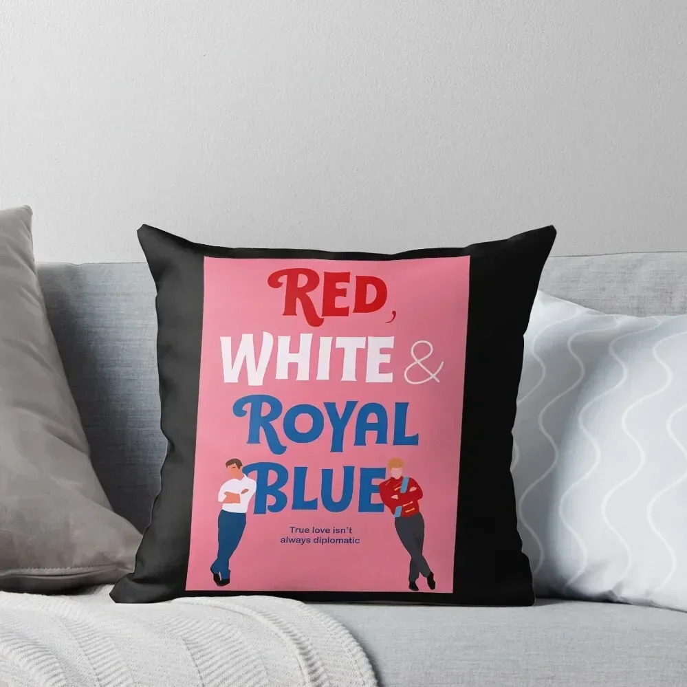 

red white and royal blue Throw Pillow Anime christmas supplies pillows decor home pillow