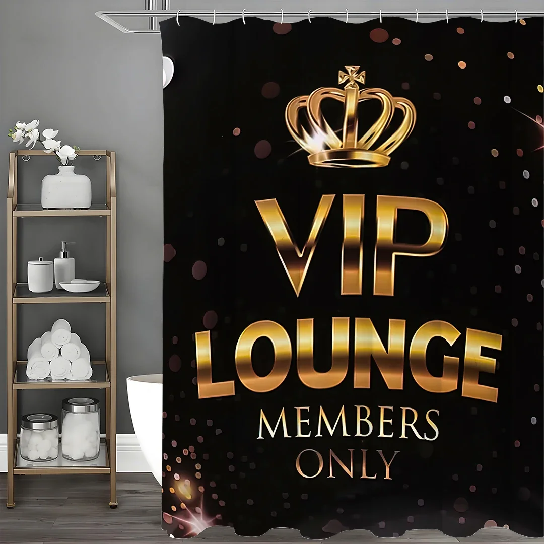 

Элегантная занавеска для душа премиум-класса с VIP-картой, декоративная занавеска для душа в ванной комнате, водонепроницаемая занавеска для душа с крючками