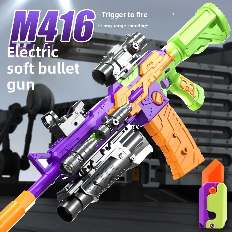 

Игрушечный пистолет Gyro M416 Carrot Gun с мягкими пулями и ручным выбросом, игрушка-антистресс для детей