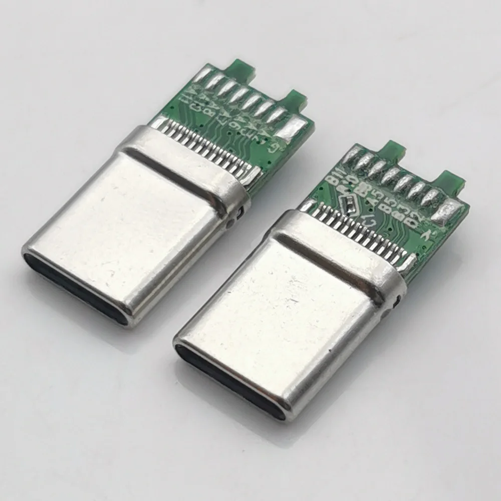 2-10 sztuk USB TYPE-C męskie złącze 24Pin płytka drukowana szybkie ładowanie drut spawalniczy wtyczka ładowania 16 złącza lutowane z kondensatorem 10NF — zdjęcie 4