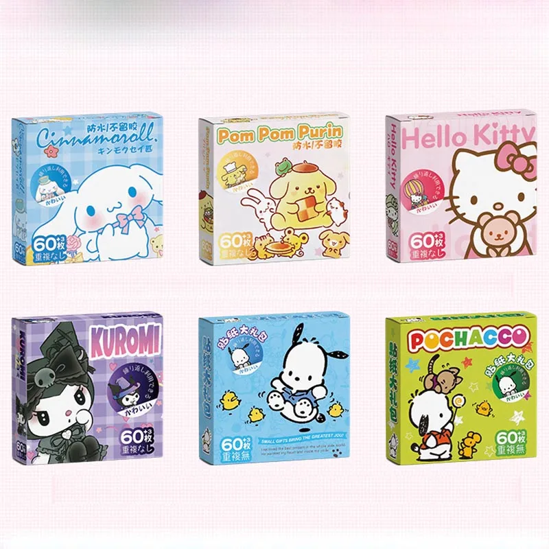 Imagem -06 - Sanrio Melody Kuromi Adesivos Grupo Desenhos Animados Gatinho Scrapbooking Diário de Faça Você Mesmo Adesivo Decorativo Álbum Etiqueta Vara 16 Caixas