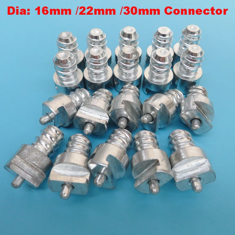 2PCS Dia 16mm/22mm/30mm Male And Female Joint Adapter Pipe Dredging Machine Tool Spring Connector Head