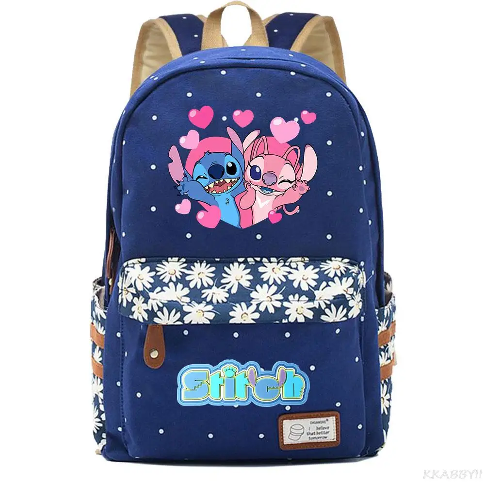 Disney Stitch Backpack Boys Girls School Bags For Teenagers Unisex School Laptop Mochilas Travel Casual Bags