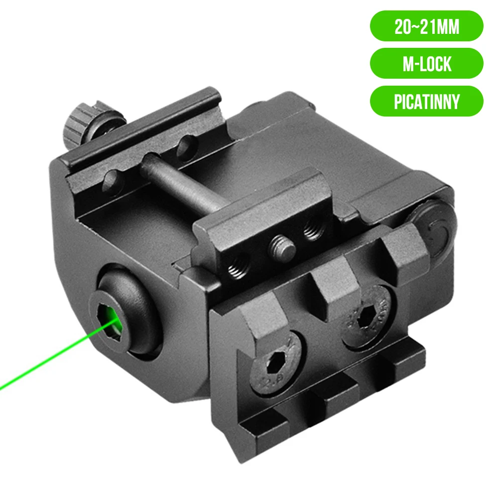 

Tactical Green Laser Sight Scope Magnetic Charging Pistol Aiming Laser Pointer for 20mm M-lock Picatinny Rail Hunting Shooting