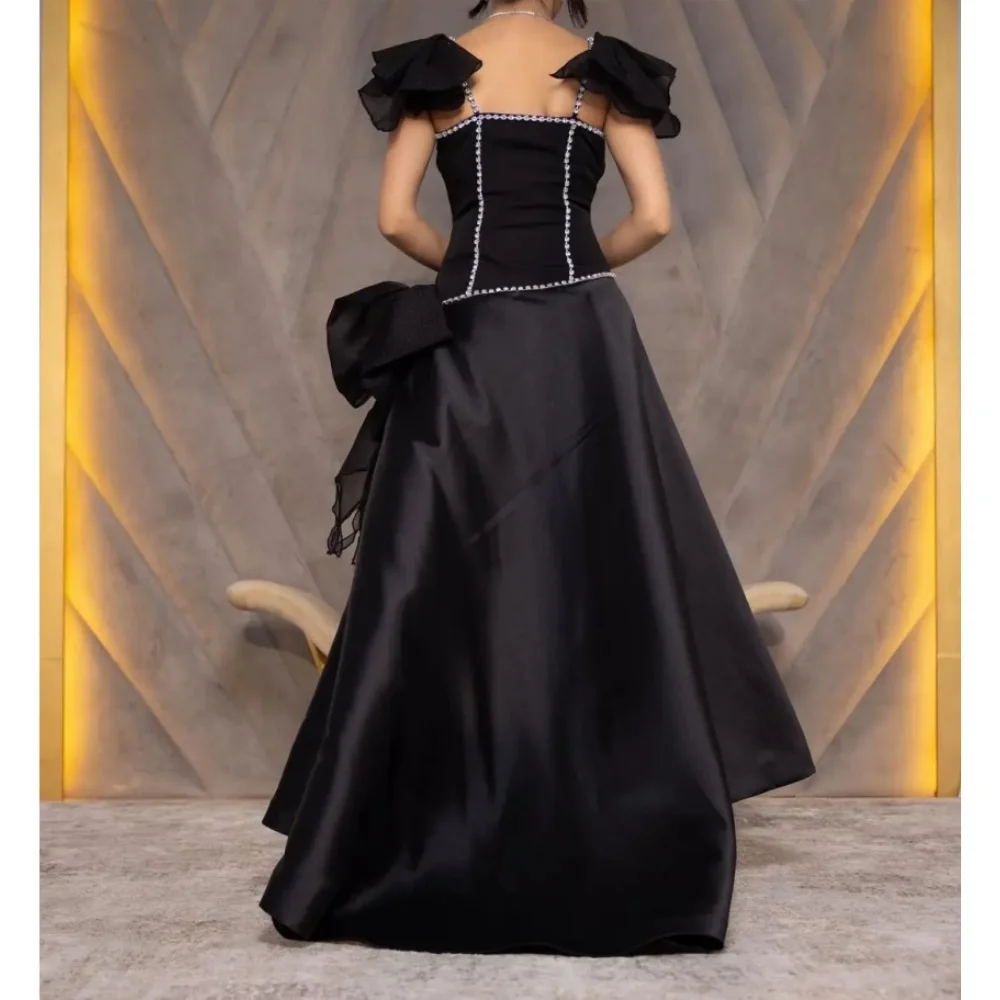 

Muloong Square Neckline Floor-Length Women Elegant And Pretty Luxury Prom Dress