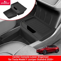 Smabee pour Tesla Model Y Juniper RWD Standard 2026 2025 – Boîte de rangement centrale inférieure en TPE, organiseur de plateau central, accessoires d'organisation 1